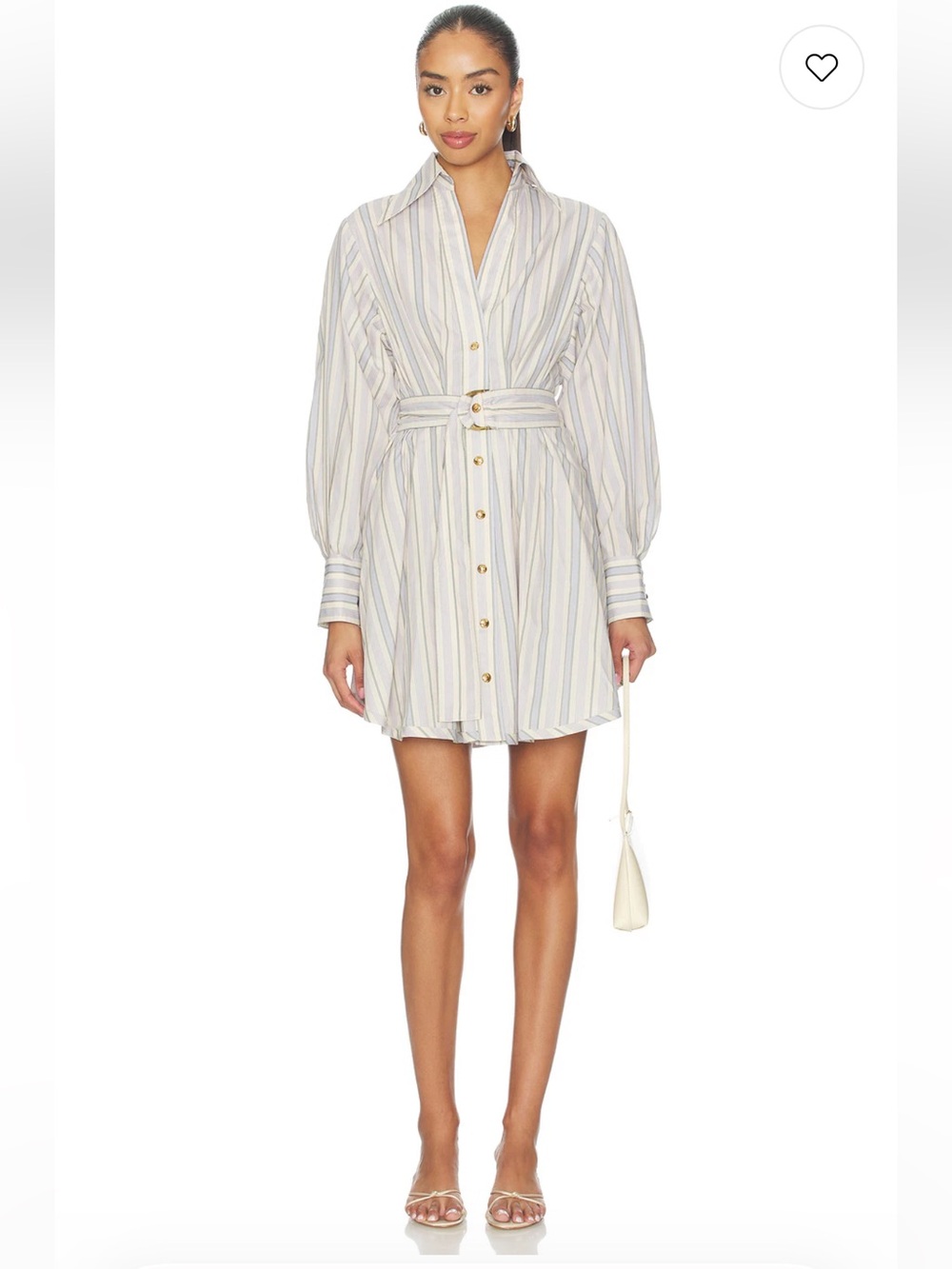 Zimmermann striped tuck mini-shirtdress